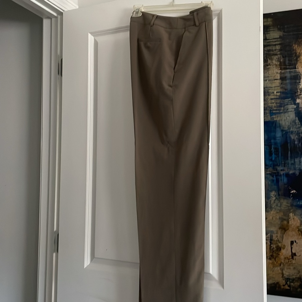 Rafaella Suit Pants Jacket Women Size 10 Deep Olive Fitted Straight Leg Career - Picture 2 of 16